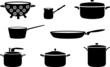 Vector: Pots and pans Pots and pans