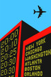 panel informativo aeropuerto