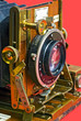 detail of vintage view camera