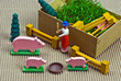 primitive toy wooden farm
