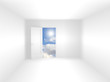 3d room of white color