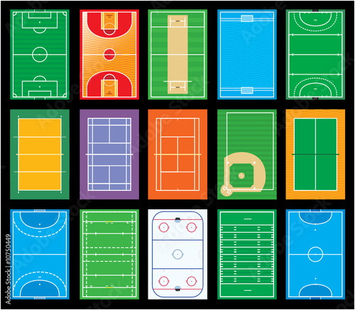 Vektor: sport fields sport fields