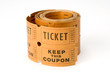 ticket stubs