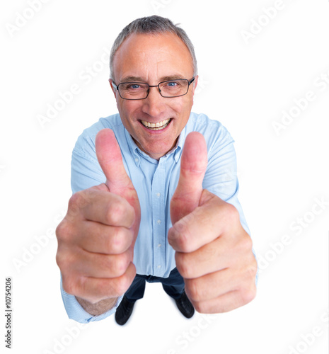 Achievement - Business man showing thumbs up sign