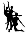Dance group silhouettes