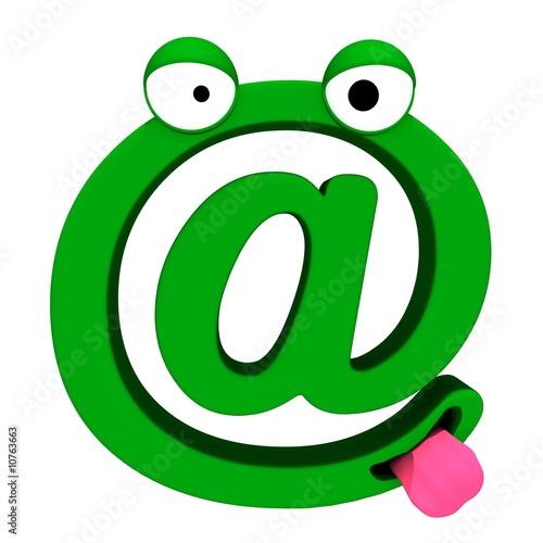 Illustration: green living dog of the e-mail green living dog of the e-mail
