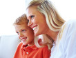 Photo: Happy young mother with her son Happy young mother with her son