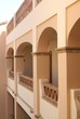 balcony. arches. pillars. balustrade