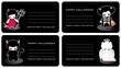 Halloween childish horizontal business cards