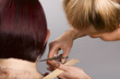Hairdresser at work