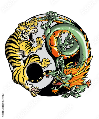 Illustrazione: Tigre e Dragone Tao Tigre e Dragone Tao