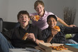 Photo: Teenagers Having Fun And Eating Pizza Teenagers Having Fun And Eating Pizza