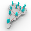 Map of South America - Network of People