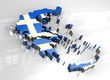 3d flag map of greece