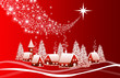 Red Christmas landscape