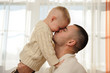 Happy daddy with the son
