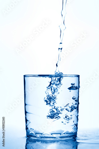 Photo: water isolated over white water isolated over white