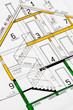 Bauplan eines Hauses