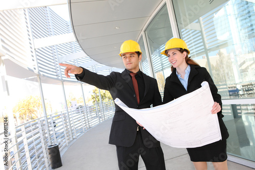 Photo: Business Team at Office Construction Site Business Team at Office Construction Site