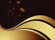 golden floral background