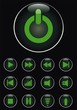 vector green and black  web button aqua style