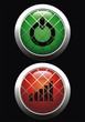 green and red  web button aqua style