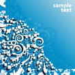 Blue abstract art corner design