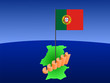 euros graph on Portugal map