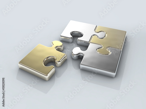 four chrome puzzle connection