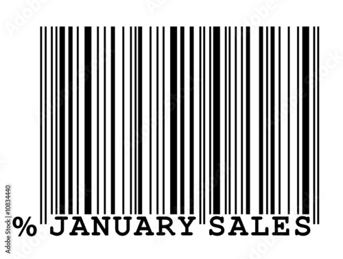 Vector: "January Sales" barcode "January Sales" barcode