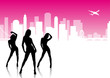 Fashion girls - city vector pack Fashion girls - city vector pack