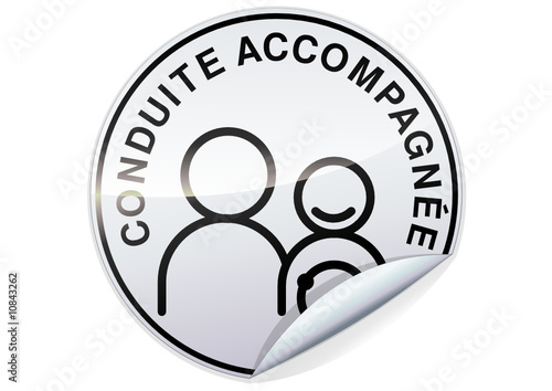 Vecteur : Sticker Conduite Accompagnée (détouré) Sticker Conduite Accompagnée (détouré)