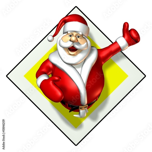 Illustration: Weihnachtsmann Vorfahrt Weihnachtsmann Vorfahrt