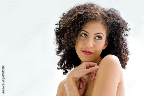 Photo: Face of young brunette Face of young brunette