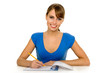 Foto: Female student doing homework Female student doing homework