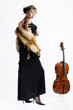 Elegant Woman And Violoncello