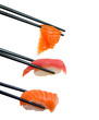 Sushi with chopsticks Sushi with chopsticks