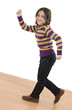 Joyful little girl walking Joyful little girl walking