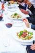 Business lunches - Food being eaten at a lunch Business lunches - Food being eaten at a lunch
