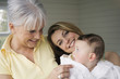 Portrait of grand mother, mother and baby
