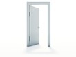White door isolated on white White door isolated on white