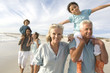 Family on the beach