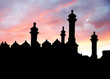 mosque silhouette at sunset background mosque silhouette at sunset background