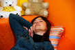 Photo: sleeping on the couch sleeping on the couch