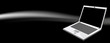 Laptop on black background Laptop on black background