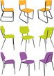nice design chair collection with bright color