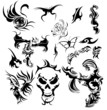 High quality set of vector tatoos High quality set of vector tatoos