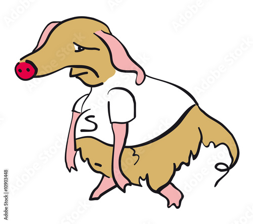 Illustration: innerer Schweinehund II innerer Schweinehund II