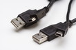 USB cable on white background