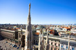Panorama from Duomo roof, Milan, Italy Panorama from Duomo roof, Milan, Italy